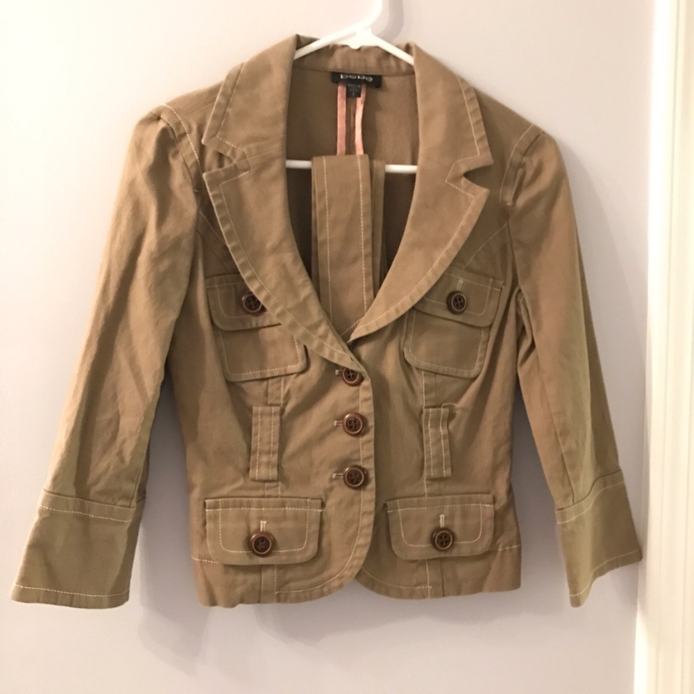 bebe Tan Utility Blazer